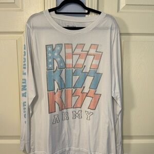 Recycled Karma KISS long sleeve tee